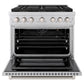 ZLINE 36 in. 5.2 cu. ft. Paramount Gas Range with 6 Burner DuoPro™ Cooktop and Convection Gas Oven in Stainless Steel, Open Box-Great Condition