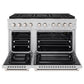 ZLINE 48 in. 6.7 cu. ft. Paramount Gas Range with 8 Burner DuoPro™ Cooktop and Dual Ovens in Stainless Steel, Open Box-Good Condition