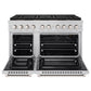 ZLINE 48 in. 6.7 cu. ft. Paramount Gas Range with 8 Burner DuoPro™ Cooktop and Dual Ovens in Stainless Steel, Open Box-Great Condition