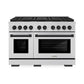 ZLINE Autograph Edition 48 in. 6.7 cu. ft. Paramount Gas Range with 8 Burner DuoPro™ Cooktop and Dual Ovens in Stainless Steel and Matte Black Accents, Open Box-Good Condition