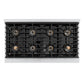 ZLINE Autograph Edition 48 in. 6.7 cu. ft. Paramount Gas Range with 8 Burner DuoPro™ Cooktop and Dual Ovens in Stainless Steel and Matte Black Accents, Open Box-Good Condition