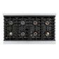 ZLINE Autograph Edition 48 in. 6.7 cu. ft. Paramount Gas Range with 8 Burner DuoPro™ Cooktop and Dual Ovens with White Matte Doors and Champagne Bronze Accents, Open Box-Good Condition