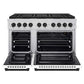 ZLINE Autograph Edition 48 in. 6.7 cu. ft. Paramount Gas Range with 8 Burner DuoPro™ Cooktop and Dual Ovens with White Matte Doors and Matte Black Accents, Open Box-Good Condition