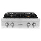 ZLINE 30 in. Legacy Gas Rangetop with 4 Brass Burners and Porcelain Cooktop in Stainless Steel (RT-BR-30) front.