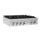 ZLINE 36 in. Legacy Gas Rangetop with 6 Brass Burners and Porcelain Cooktop in Stainless Steel with Griddle (RT-BR-GR-36)