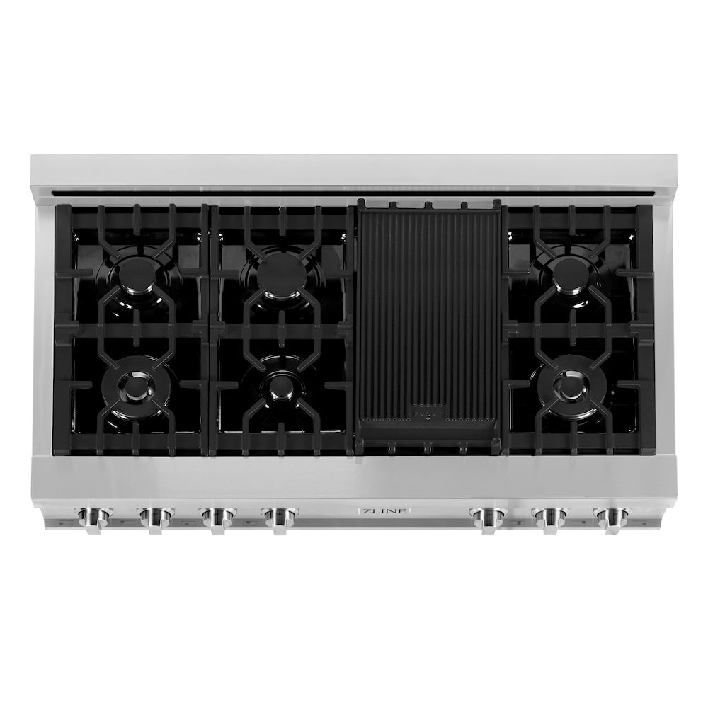 ZLINE 48 in. Legacy Gas Rangetop with 7 Burners and Porcelain Cooktop in Stainless Steel (RT48)