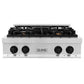 ZLINE Autograph Edition 30 in. Legacy Gas Rangetop with 4 Burners and Porcelain Cooktop in Stainless Steel with Matte Black Accents, Open Box-Good Condition