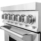 ZLINE 24 in. 2.8 cu. ft. Legacy Induction Range with 4 Element Cooktop and Electric Convection Oven in Stainless Steel, Open Box-Great Condition