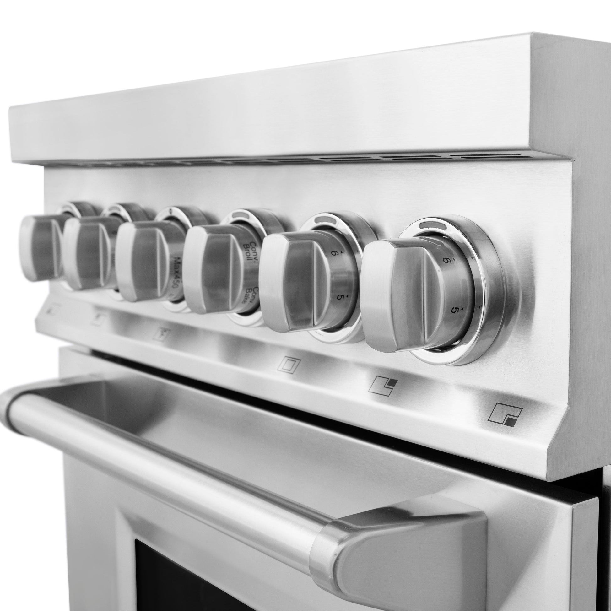 ZLINE 24 in. 2.8 cu. ft. Legacy Induction Range with 4 Element Cooktop and Electric Convection Oven in Stainless Steel, Open Box-Good Condition