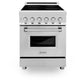 ZLINE 24 in. 2.8 cu. ft. Legacy Induction Range with 4 Element Cooktop and Electric Convection Oven in Stainless Steel, Open Box-Great Condition