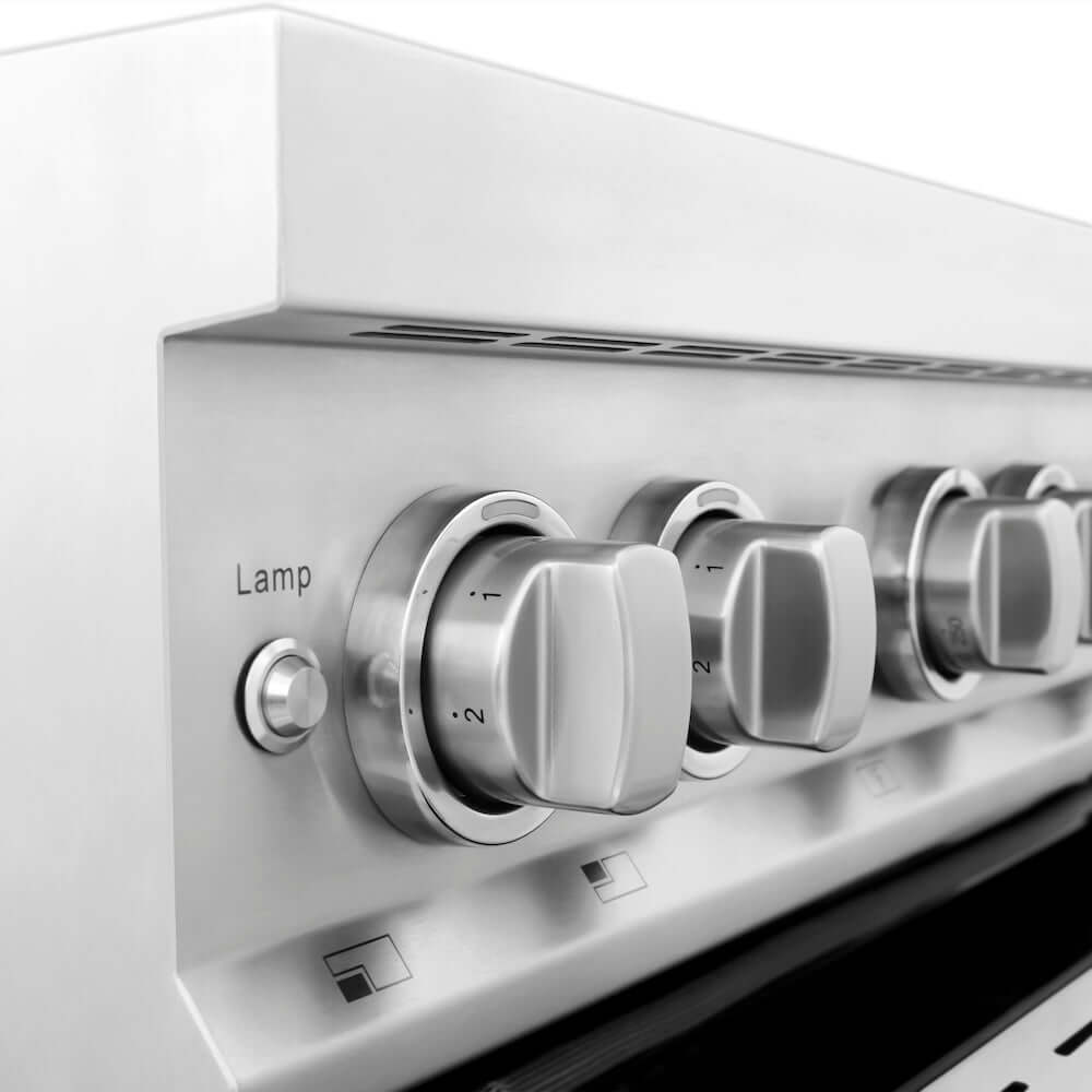 ZLINE 30 in. 4.0 cu. ft. Legacy Induction Range with 4 Element Cooktop and Electric Convection Oven in Stainless Steel, Open Box-Good Condition