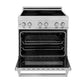 ZLINE 30 in. 4.0 cu. ft. Legacy Induction Range with 4 Element Cooktop and Electric Convection Oven in Stainless Steel, Open Box-Good Condition
