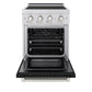 ZLINE 24 in. 3.2 cu. ft. Paramount Induction Range with 3 Element Cooktop and Electric Convection Oven in Stainless Steel with Black Matte Door (SINR-BLM-24)