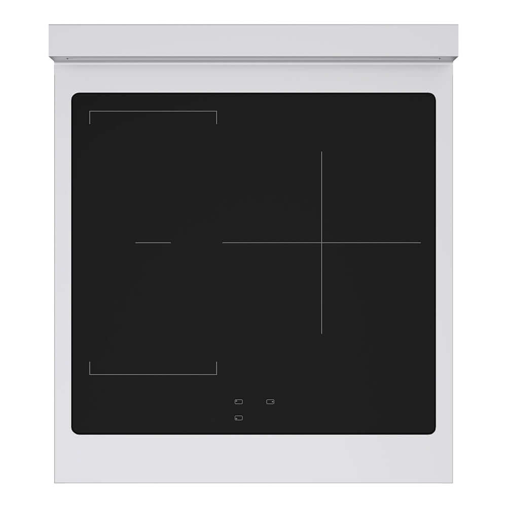 ZLINE 24 in. 3.2 cu. ft. Paramount Induction Range with 3 Element Cooktop and Electric Convection Oven in Stainless Steel (SINR24) top-down, above cooktop.