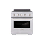 ZLINE 30 in. 4.2 cu. ft. Paramount Induction Range with 4 Element Cooktop and Electric Convection Oven in Stainless Steel (SINR30) main image.