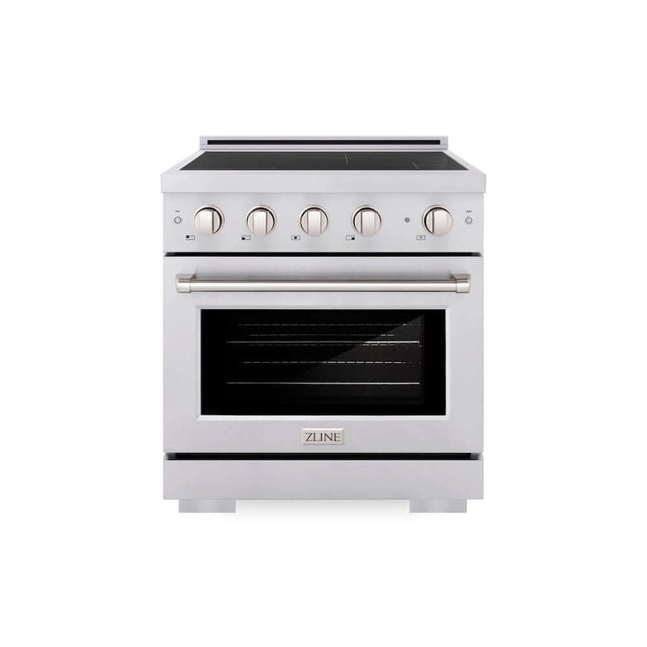ZLINE 30 in. 4.2 cu. ft. Paramount Induction Range with 4 Element Cooktop and Electric Convection Oven in Stainless Steel (SINR30)