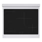 ZLINE 30 in. 4.2 cu. ft. Paramount Induction Range with 4 Element Cooktop and Electric Convection Oven in Stainless Steel (SINR30) top-down, above cooktop.