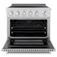 ZLINE 36 in. 5.2 cu. ft. Paramount Induction Range with 5 Element Cooktop and Electric Convection Oven in Stainless Steel, Open Box-Good Condition