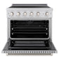 ZLINE 36 in. 5.2 cu. ft. Paramount Induction Range with 5 Element Cooktop and Electric Convection Oven in Stainless Steel, Open Box-Great Condition