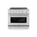 ZLINE 36 in. 5.2 cu. ft. Paramount Induction Range with 5 Element Cooktop and Electric Convection Oven in Stainless Steel, Open Box-Good Condition