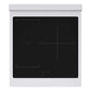 ZLINE Autograph Edition 24 in. 3.2 cu. ft. Paramount Induction Range with 3 Element Cooktop and Electric Convection Oven in Stainless Steel with Matte Black Accents (SINRZ-24-MB) top-down, above cooktop.