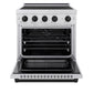 ZLINE Autograph Edition 30 in. 4.2 cu. ft. Paramount Induction Range with 4 Element Cooktop and Electric Convection Oven in Stainless Steel with Matte Black Accents, Open Box-Great Condition