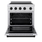 ZLINE Autograph Edition 30 in. 4.2 cu. ft. Paramount Induction Range with 4 Element Cooktop and Electric Convection Oven in Stainless Steel with Matte Black Accents, Open Box-Good Condition