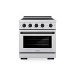 ZLINE Autograph Edition 30 in. 4.2 cu. ft. Paramount Induction Range with 4 Element Cooktop and Electric Convection Oven in Stainless Steel with Matte Black Accents, Open Box-Good Condition