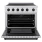 ZLINE Autograph Edition 36 in. 5.2 cu. ft. Paramount Induction Range with 5 Element Cooktop and Electric Convection Oven in Stainless Steel with Matte Black Accents, Open Box-Great Condition