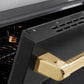 ZLINE Autograph Edition 36 in. 5.2 cu. ft. Paramount Induction Range with 5 Element Cooktop and Electric Convection Oven in Stainless Steel with Black Matte Door and Polished Gold Accents, Open Box-Good Condition