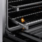 ZLINE Autograph Edition 36 in. 5.2 cu. ft. Paramount Induction Range with 5 Element Cooktop and Electric Convection Oven in Stainless Steel with Black Matte Door and Polished Gold Accents, Open Box-Great Condition