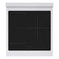 ZLINE Autograph Edition 24 in. 3.2 cu. ft. Paramount Induction Range with 3 Element Cooktop and Electric Convection Oven in Stainless Steel with White Matte Door and Champagne Bronze Accents, Open Box-Good Condition