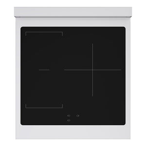 ZLINE Autograph Edition 24 in. 3.2 cu. ft. Paramount Induction Range with 3 Element Cooktop and Electric Convection Oven in Stainless Steel with White Matte Door and Champagne Bronze Accents, Open Box-Great Condition
