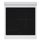 ZLINE Autograph Edition 24 in. 3.2 cu. ft. Paramount Induction Range with 3 Element Cooktop and Electric Convection Oven in Stainless Steel with White Matte Door and Polished Gold Accents, Open Box-Great Condition