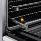 ZLINE Autograph Edition 36 in. 5.2 cu. ft. Paramount Induction Range with 5 Element Cooktop and Electric Convection Oven in Stainless Steel with White Matte Door and Polished Gold Accents, Open Box-Great Condition