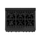 ZLINE 36 in. 4.6 cu. ft. Legacy Dual Fuel Range with 6 Burner Gas Cooktop and Electric Convection Oven in Black Stainless Steel, Open Box-Great Condition