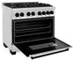 ZLINE Autograph Edition 36 in. 4.6 cu. ft. Legacy Dual Fuel Range with 6 Burner Gas Cooktop and Electric Convection Oven in Stainless Steel and Matte Black Accents, Open Box-Great Condition