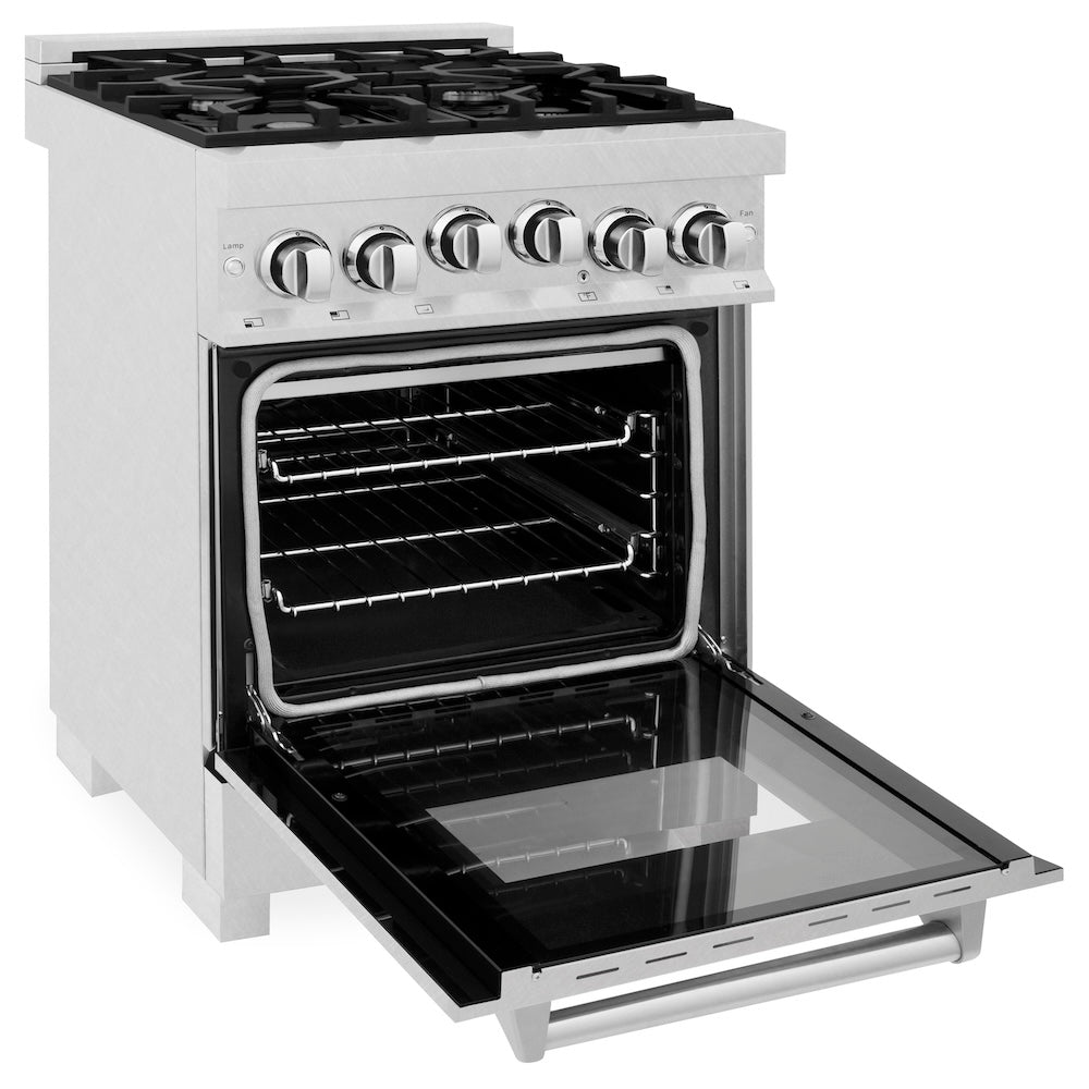 ZLINE 24 in. 2.8 cu. ft. Range with Gas Stove and Gas Oven in Fingerprint Resistant Stainless Steel (RGS-SN-24)