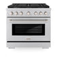 ZLINE 36 in. 5.2 cu. ft. Paramount Dual Fuel Range with 6 Burner Gas Cooktop and Electric Convection Oven in Stainless Steel, Open Box-Great Condition