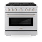 ZLINE 36 in. 5.2 cu. ft. Paramount Dual Fuel Range with 6 Burner Gas Cooktop and Electric Convection Oven in Stainless Steel, Open Box-Good Condition
