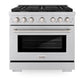 ZLINE 36 in. 5.2 cu. ft. Paramount Gas Range with 6 Burner Cooktop and Convection Gas Oven in Stainless Steel, Open Box-Good Condition