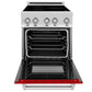 ZLINE 24 in. 2.8 cu. ft. Legacy Induction Range with 4 Element Cooktop and Electric Oven in Stainless Steel and Red Gloss Door, Open Box-Good Condition