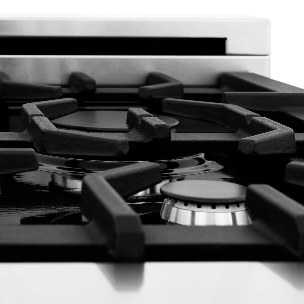 ZLINE 36 in. Dual Fuel Range with Gas Stove and Electric Oven in Stainless Steel with Red Matte Door (RA-RM-36) 