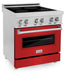 ZLINE 30 in. 4.0 cu. ft. Legacy Induction Range with 4 Element Cooktop and Electric Oven in Stainless Steel and Red Matte Door, Open Box-Good Condition