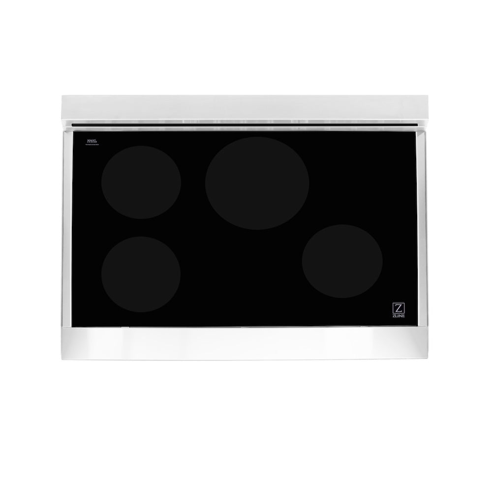 ZLINE 36 in. 4.6 cu. ft. Legacy Induction Range with 5 Element Cooktop and Electric Oven in Stainless Steel and Red Matte Door, Open Box-Good Condition