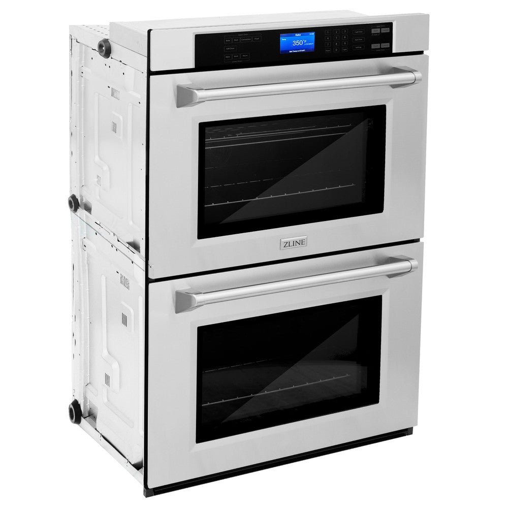 ZLINE Kitchen Package with 48 in. Stainless Steel Rangetop and 30 in. Double Wall Oven (2KP-RTAWD48)