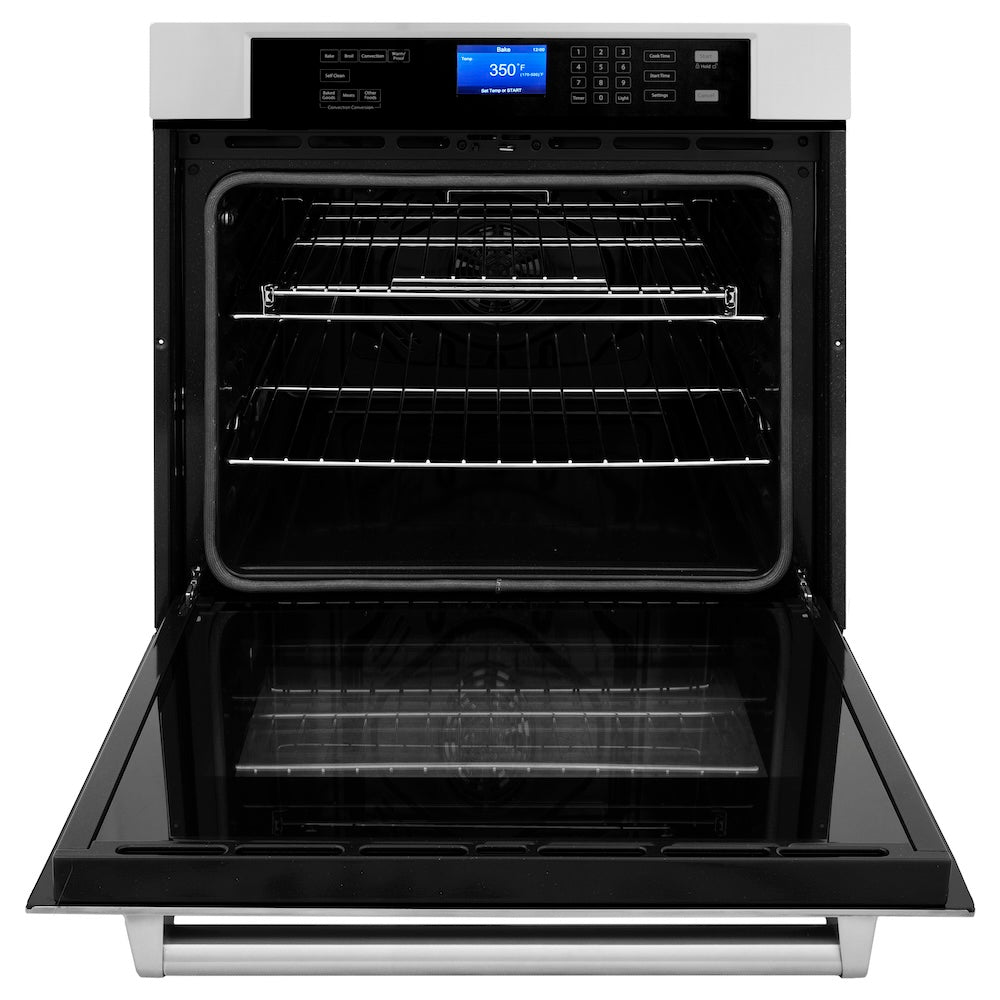 ZLINE 30 in. Professional True Convection Single Wall Oven with Air Fry and Self Clean in Stainless Steel (WAS-30)