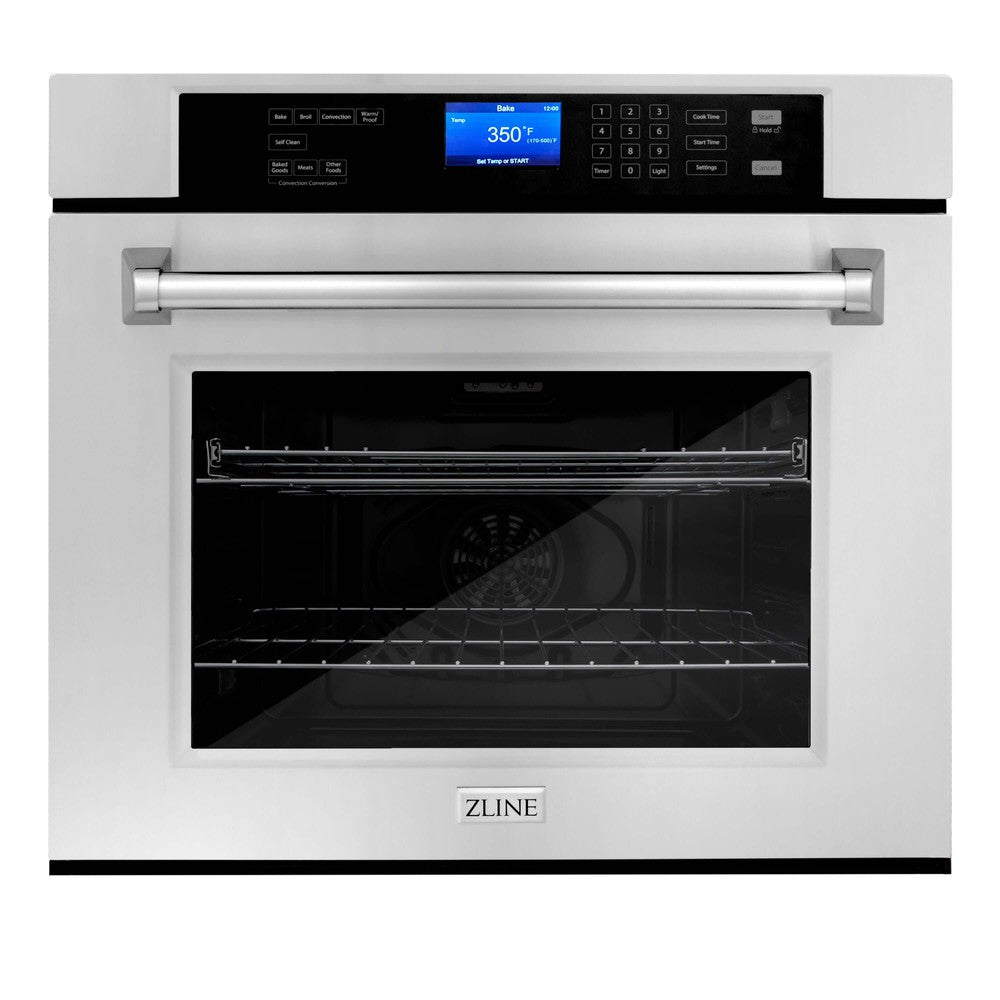 ZLINE 30 in. Stainless Steel Wall Oven (AWS-30) front.