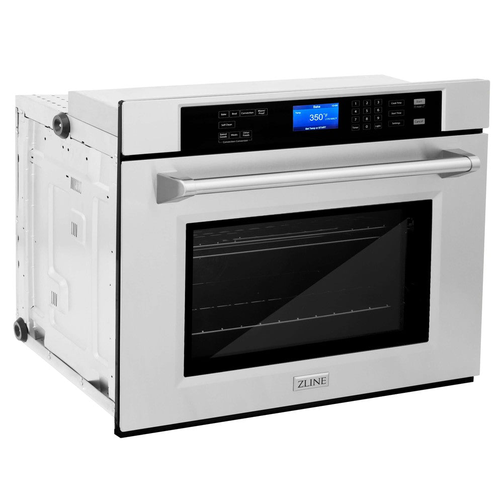 ZLINE 30 in. Stainless Steel Wall Oven (AWS-30) side.