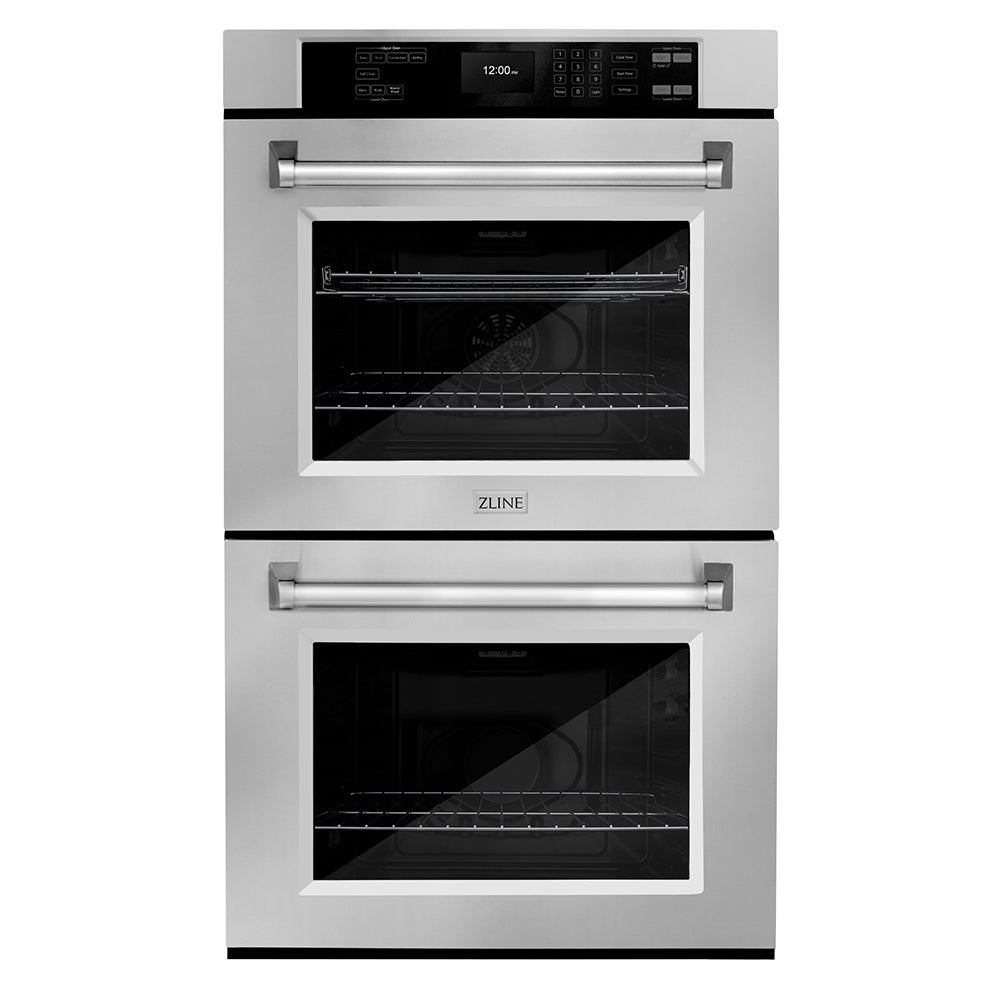 ZLINE 30 in. Professional True Convection Double Wall Oven with Air Fry and Self Clean in Stainless Steel (WAD-30) main image.